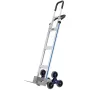 Stair Climbing Cart, 249.5 kg Load Capacity, Aluminum Hand Truck Dolly with Dual Handles, Integrated Frame & Nonslip Rubber Whee