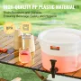 VEVOR Beverage Dispenser, 3 Gallon Drink Dispensers for Parties, Plastic Juice Dispenser with Spigot and Lid, Iced Tea Lemonade 