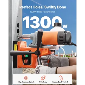 Magnetic Drill 1300W 2922lbf/13000N Portable Mag Drill Press 810RPM