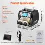 VEVOR Money Counter Machine, Bill Counter with UV, MG, IR and DD Counterfeit Detection, USD & EUR Cash Counting Machine with Add