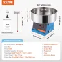 Electric Cotton Candy Machine, 1000W Candy Floss Maker, Commercial Cotton Candy Machine with Stainless Steel Bowl, and Sugar Sco