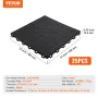 garagefliser sammenlåsende, 12 x 12 x 0,53 tommer 25-pack