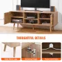 Rattan TV Stand, Boho TV Cabinet til 55 tommer TV, Mid Century