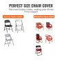 VEVOR Stretch Spandex Folding Chair Covers, Universal Fitted Chair Cover, Removable Washable Protective Slipcovers, for Wedding,