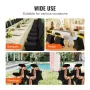 VEVOR Stretch Spandex Folding Chair Covers, Universal Fitted Chair Cover, Removable Washable Protective Slipcovers, for Wedding,