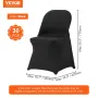 Stretch Spandex Folding Chair Covers, Universal Fitted Chair Cover, Removable Washable Protective Slipcovers, for Wedding, Holid