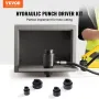 Hydraulisk knockout punch kit, 4 stykker 1/2 ", 3/4", 1 "
