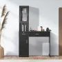 Salon Station, Wall Mount Barber Salon Station for Hair Stylist, Beauty Spa Furniture Set, 1 Storage Cabinet, 3 Cubbies and 2 Dr