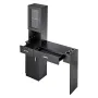 Salon Station, Wall Mount Barber Salon Station for Hair Stylist, Beauty Spa Furniture Set, 1 Storage Cabinet, 3 Cubbies and 2 Dr