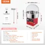 Electric Cotton Candy Machine, 1000W Candy Floss Maker, Commercial Cotton Candy Machine with Cover, Stainless Steel Bowl, Sugar 