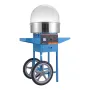 Electric Cotton Candy Machine with Cart, 1000W Commercial Candy Floss Maker with Cover, Stainless Steel Bowl, Sugar Scoop and Dr