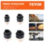 Hydraulic Knockout Punch Kit, 4 Pieces 1/2", 3/4", 1", 1-1/4" Conduit Hole Cutter Set, Metal Sheet Driver Tools, KO Tool Kits Fo
