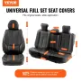 VEVOR Seat Covers, Universal Car Seat Covers Full Set Seats, Front and Rear Seat, 13pcs Faux Leather Seat Cover, Full Enclosed D