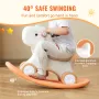 3 in 1 Rocking Horse for Toddlers 1-3 Years, Baby Rocking Horse with Detachable Balance Board and 4 Smooth Wheels, Support up to