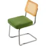 VEVOR Rattan Stole, Sæt med 4, Mid Century Modern Dining Chair, Polstret Velvet Accent Stol med Rattan Ryg, Retro Dining R