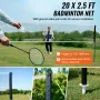 VEVOR Badminton Net Set, Outdoor Backyard Beach Park Badminton Net, Portable Badminton Equipment Set, Adults Kids Badminton Net 