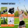 VEVOR Badminton Net Set, Outdoor Backyard Beach Park Badminton Net, Portable Badminton Equipment Set, Adults Kids Badminton Net 