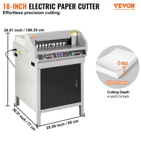 18" 450 mm papirskærer skæremaskine Office Electric Heavy Duty