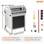 VEVOR 18" 450 mm papirskærer skæremaskine Office Electric Heavy Duty