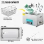 VEVOR 22L Ultrasonic Cleaner, 304 Stainless Steel Professional Knob Control, Ultrasonic Cleaner with Heater Timer for Jewelry Wa