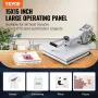 VEVOR Heat Press Machine 15 x 15 tommer/38,1 x 38,1 cm Sublimation Printer Transfer til DIY T-shirt