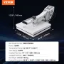 VEVOR Heat Press Machine 15 x 15 tommer/38,1 x 38,1 cm Sublimation Printer Transfer til DIY T-shirt
