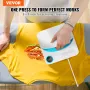 VEVOR Heat Press Machine,9x9inches Portable Shirt Printing Multifunctional Sublimation Transfer Heat Press Machine PTFE Coated, 