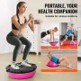 VEVOR Half Exercise Ball Trainer, 23 inch Balance Ball Trainer, 660lbs Capacity Stability Ball, Yoga Ball with Resistance Bands 