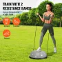 VEVOR Half Exercise Ball Trainer, 23 tommer Balance Ball Trainer, 660lbs Kapacitetsstabilitetsbold, Yogabold med modstandsbånd