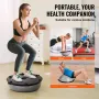 VEVOR Half Exercise Ball Trainer, 23 tommer Balance Ball Trainer, 660lbs Kapacitetsstabilitetsbold, Yogabold med modstandsbånd