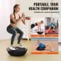 VEVOR Half Exercise Ball Trainer, 26 inch Balance Ball Trainer, 1500lbs Capacity Stability Ball, Yoga Ball with Resistance Bands