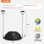 Half Exercise Ball Trainer, 26 inch Balance Ball Trainer, 1500lbs Capacity Stability Ball, Yoga Ball with Resistance Bands & Foo
