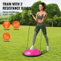 VEVOR Half Exercise Ball Trainer, 26 inch Balance Ball Trainer, 1500lbs Capacity Stability Ball, Yoga Ball with Resistance Bands