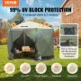 VEVOR Pop Up Gazebo Tent, Pop-Up Screen Tent 6 Sided Canopy Sun Shelter with 6 Removable Privacy Wind Cloths & Mesh Windows, 10x
