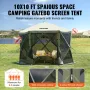 Pop Up Gazebo Tent, Pop-Up Screen Tent 6 Sided Canopy Sun Shelter with 6 Removable Privacy Wind Cloths & Mesh Windows, 10x10FT Q
