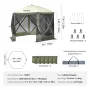 VEVOR Pop Up Gazebo Tent, Pop-Up Screen Tent 6 Sided Canopy Sun Shelter with 6 Removable Privacy Wind Cloths & Mesh Windows, 10x