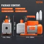 5 CFM Vacuum Pump Air Conditioning Vacuum Pump 2 Stage Rotary Vane HVAC