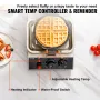 Commerical Round Waffle Maker 1300W Rotatable Non-Stick Waffle Iron 220V