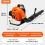VEVOR Backpack Leaf Blower, 79CC 2-Cycle Gas Leaf Blower with 3L Fuel Tank, 930CFM Air Volume 184MPH Speed, Ideal for Lawn Care,