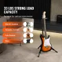 Tripod Guitar Stand Floor-Standing Foldable 900-1200 mm (35.4-47.2 in) Adjustable Height
