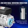 0.55KW Electric Motor 1400 rpm, AC 220~240V 4.5A, 80, B3 Frame, Air Compressor Motor Single Phase, 19mm Keyed Shaft, CW/CCW Rota