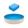 Round Pool Liner 15ft Unibead Pool Liner 47in Wall Height Solid Color