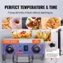 Commercial Deep Fryer, Dual Tank 3000W Electric Countertop Fryer with Basket, 2 x 11.6Qt/11L Double Stainless Steel Oil Fryer wi