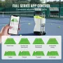 VEVOR tennisboldmaskine, automatisk bærbar tennisboldkaster, 150 bolde tennistræningskaster, 5 motorer Multi-M