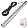 VEVOR Deep Well Submersible Pump, 2200W 230V, 9.8 m³/h Flow 144 m Head, with 19.4 m Cord & External Control Box, Stainless Steel