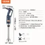 VEVOR kommerciel dyppeblender, 350 W Heavy Duty håndmixer, 16 tommer trinløs mixer med variabel hastighed med kniv i rustfrit