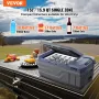 VEVOR Car Refrigerator, 12 Volt Car Refrigerator Fridge, 15 L Single Zone Portable Freezer, -4℉-68℉ Adjustable Range, 12/24V DC 