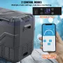 Car Refrigerator, 12 Volt Car Refrigerator Fridge, 40 L Dual Zone Portable Freezer, -4℉-68℉ Adjustable Range, 12/24V DC and 100-
