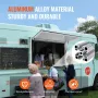 Concession Window 36"x24", Aluminum Alloy Food Truck Service Window with Awning Door & Drag Hook, Up to 85 Degrees Stand Serving