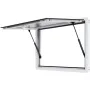 Concession Window 48"x36", Aluminum Alloy Food Truck Service Window with Awning Door & Drag Hook, Up to 85 Degrees Stand Serving